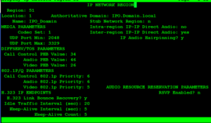 IP Network Region Form