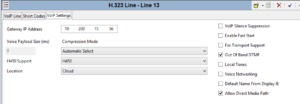 IP Office H.323 Trunk Form